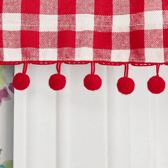The Pioneer Woman Gingham Kitchen Curtain Set Red & White 3-Piece, Bundle of 6 - Picture 6 of 6